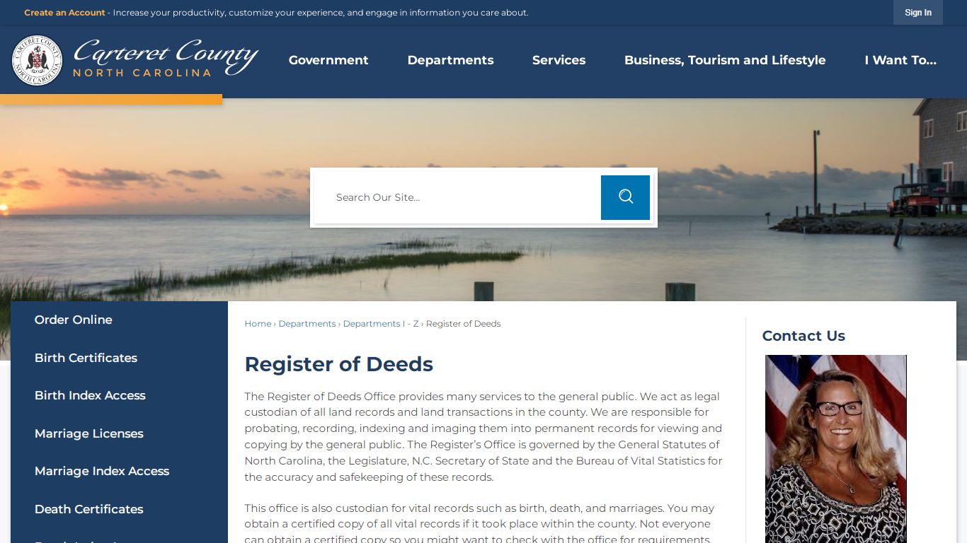 Register of Deeds | Carteret County, NC - Official Website